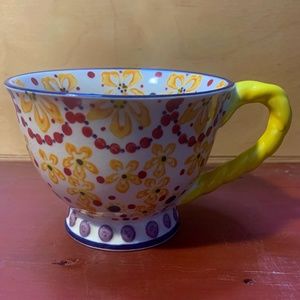 Anthropologie Elka Ayaka "With a Twist" Footed  Pedestal Mug